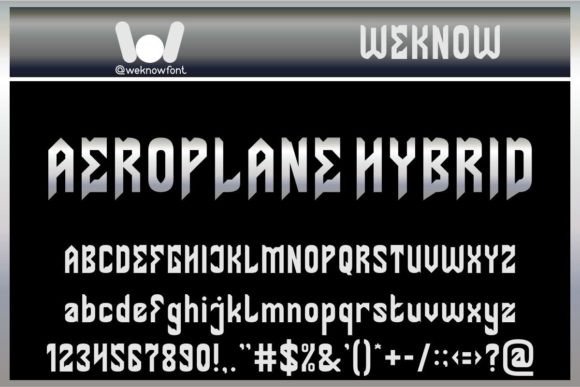 Aeroplane: Bold, Techno-Sci-Fi Metal Display Font