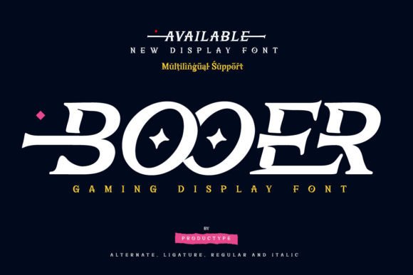Booer: A Modern Typeface for Bold Gaming Aesthetics