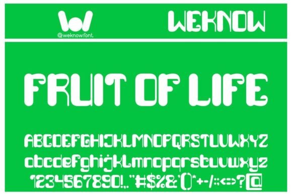 Fruit of Life: A Modern Display Font for Natural Branding