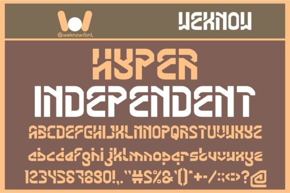 Hyper Independent: Bold Techno-SciFi Display Font