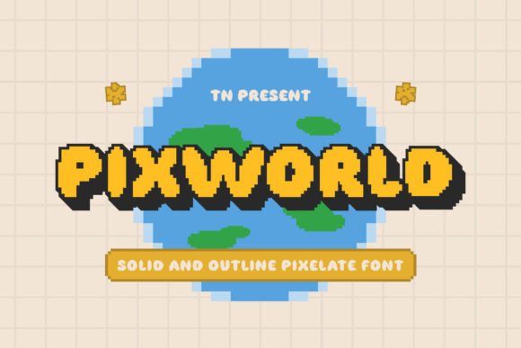 Pixworld: A Pixelated Typeface with Bold Character