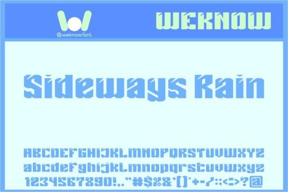 Sideways Rain: A Futuristic Display Font for Bold Brands