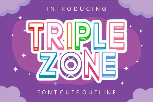 Tripple Zone: A Playful Display Font for Bold Creations